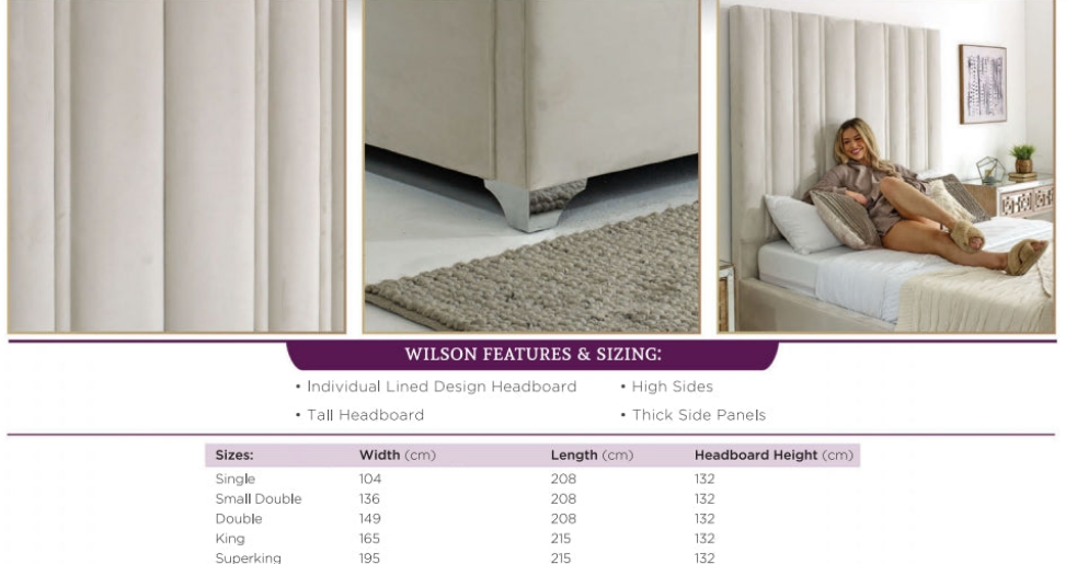 Wilson double bed frame only