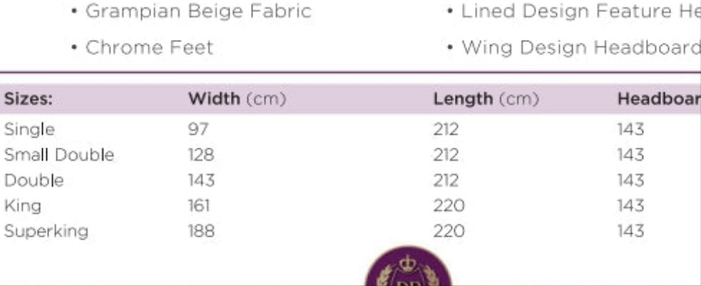 Linda bed frame double size