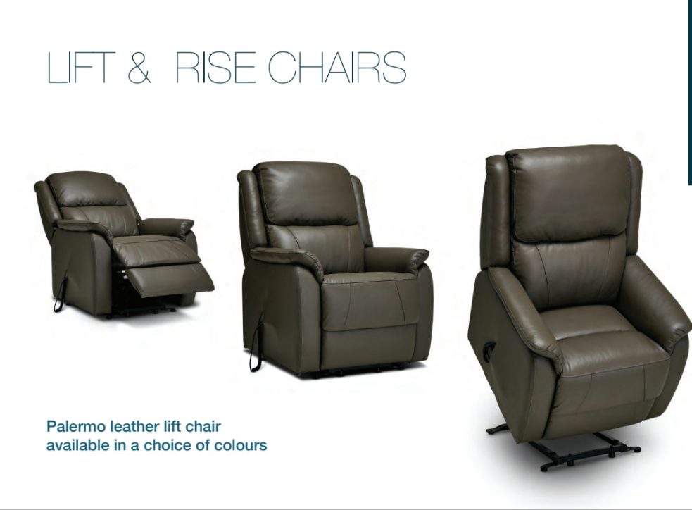 Lift and rise real leather chair