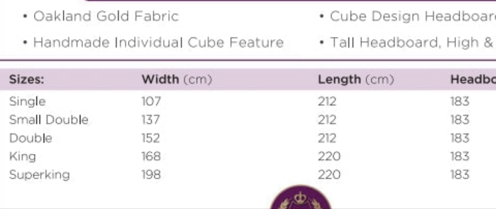 Block double bed frame only