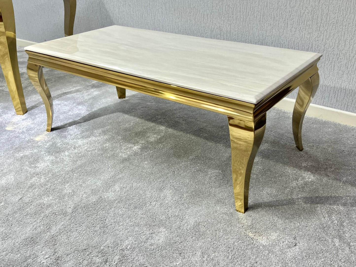BEIGE marble dining table