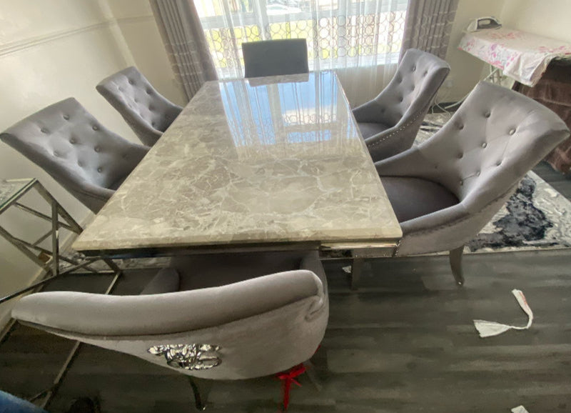 London dining table 1.8 with 6 Chelsea chairs