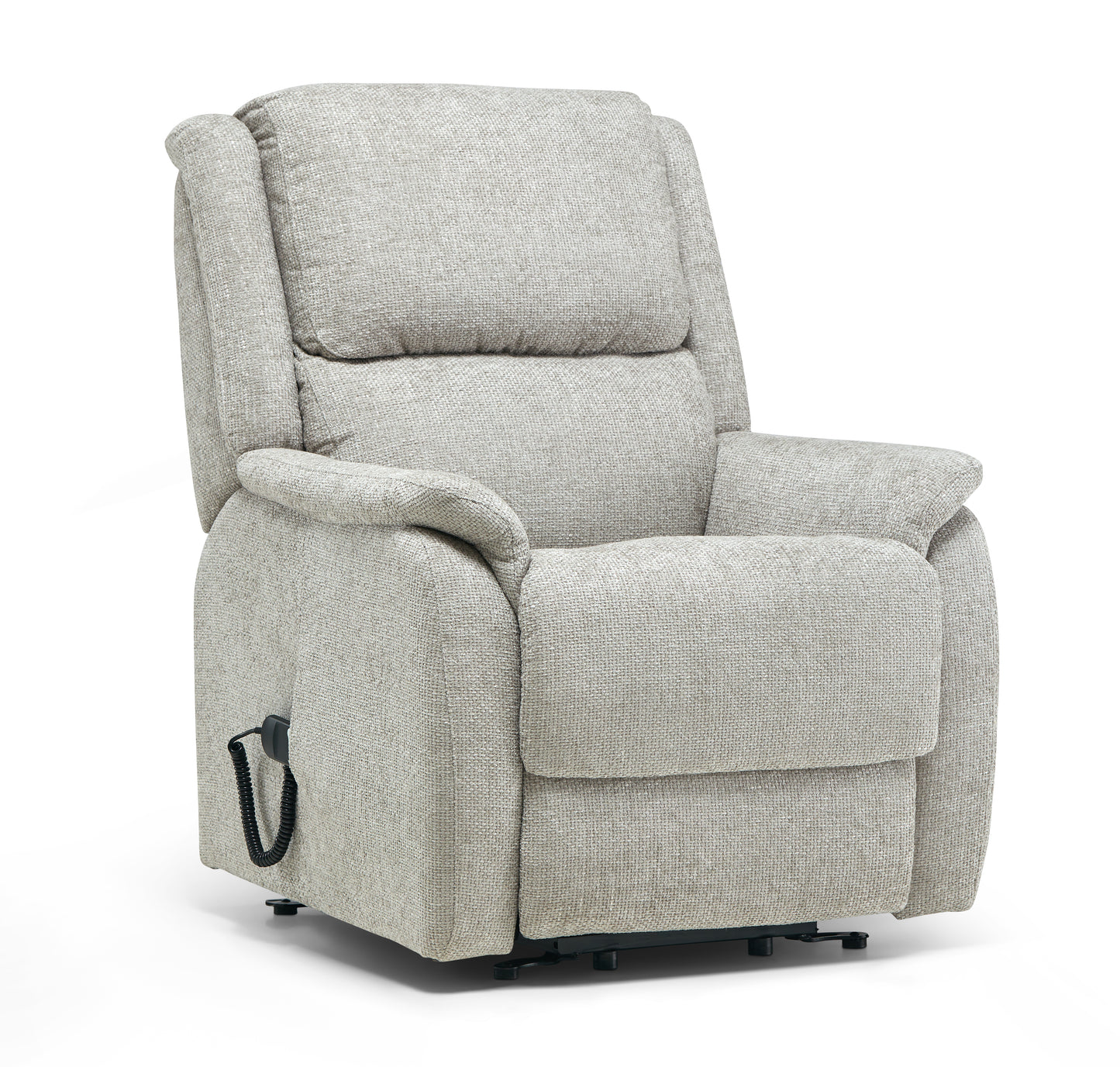 Rise and lift fabric recliner