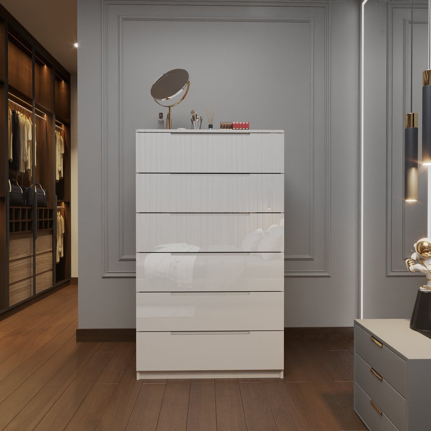 6 drawers deep drawers chest