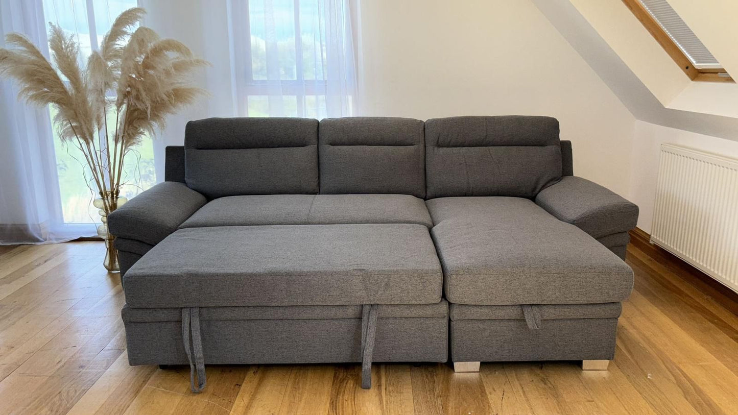 Devon corner sofa bed with storage