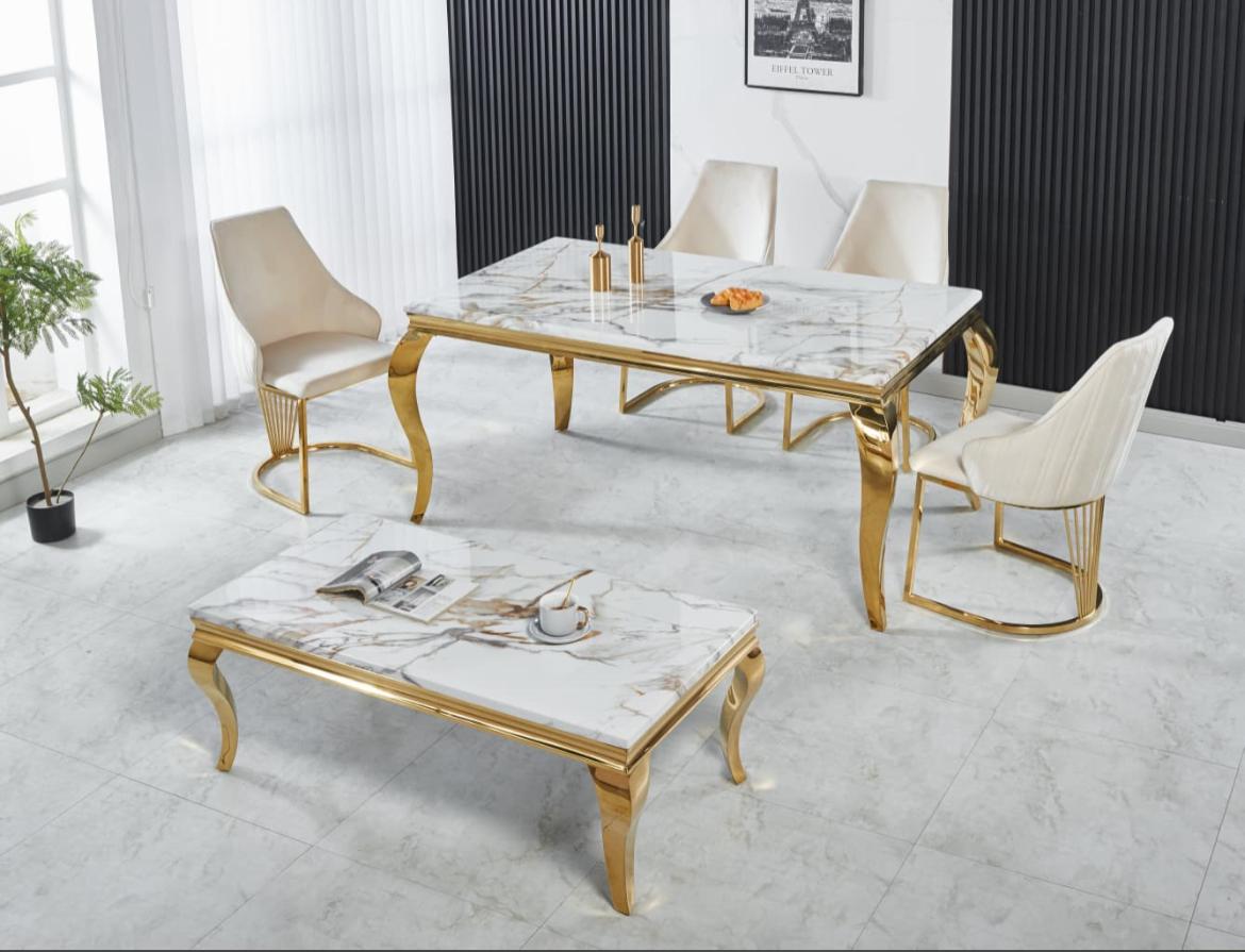 Robel 130 cm dining table with 4 chairs