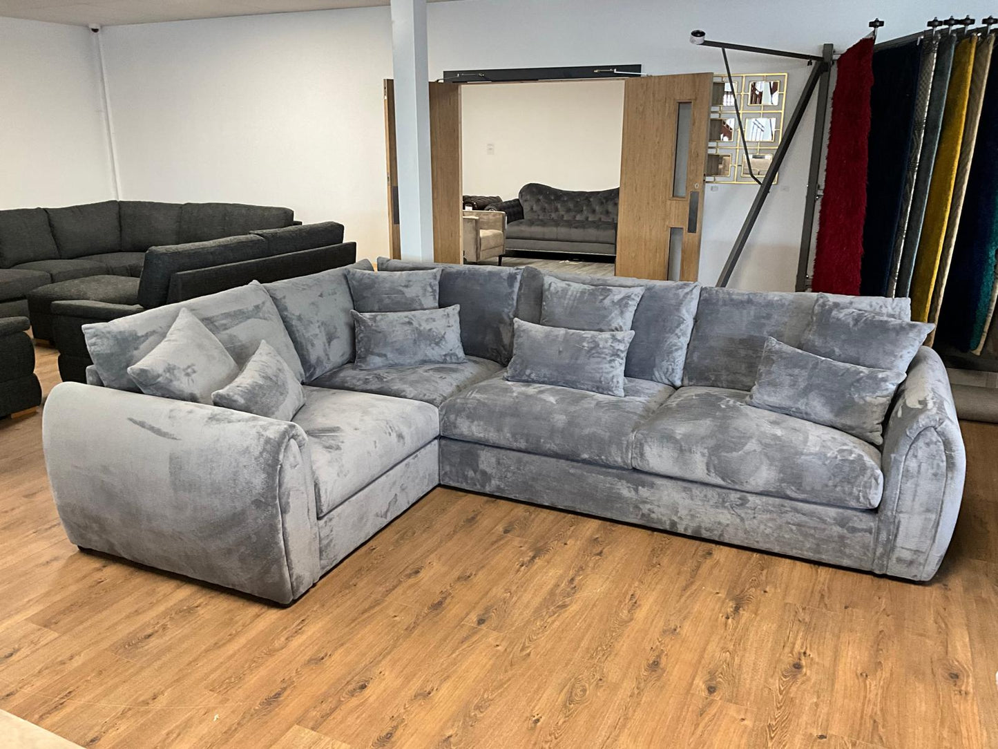 Mink corner sofa