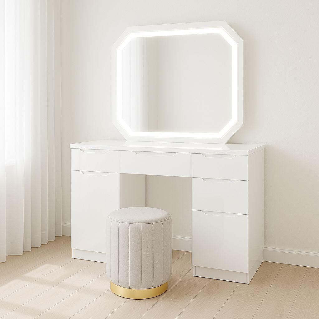Dressing table with stool and led lights
