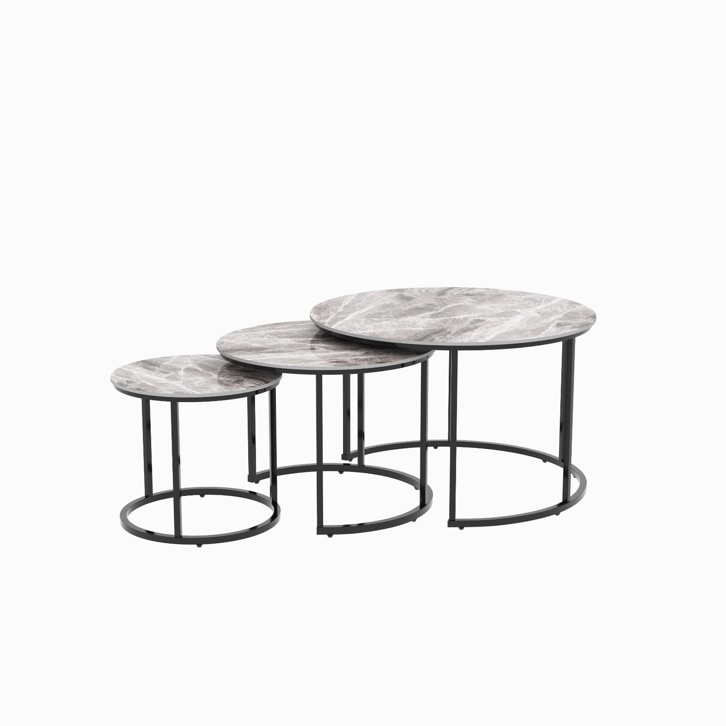 Ceramic table top set of 3 tables