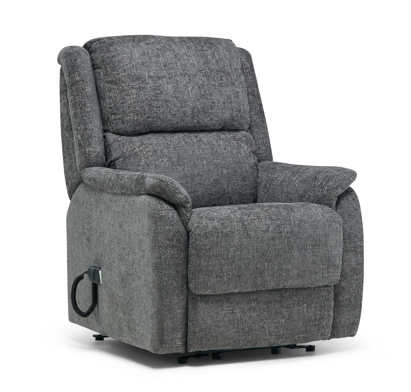 Rise and lift fabric recliner