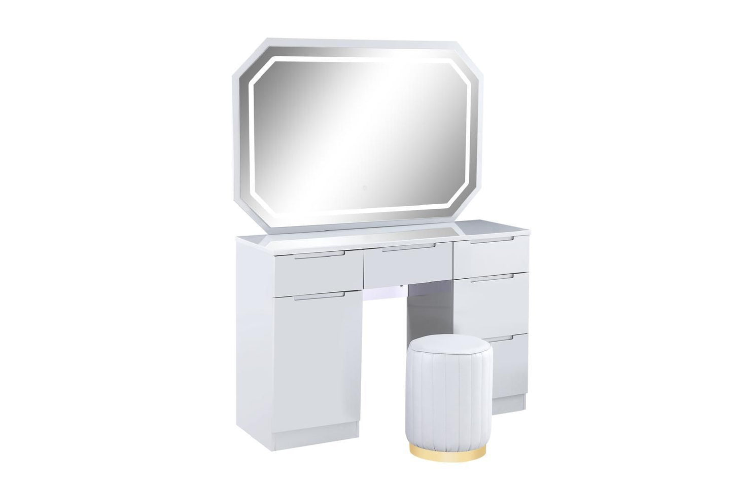 Dressing table with stool and led lights