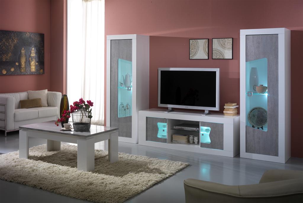 Milan display cabinet with TV stand
