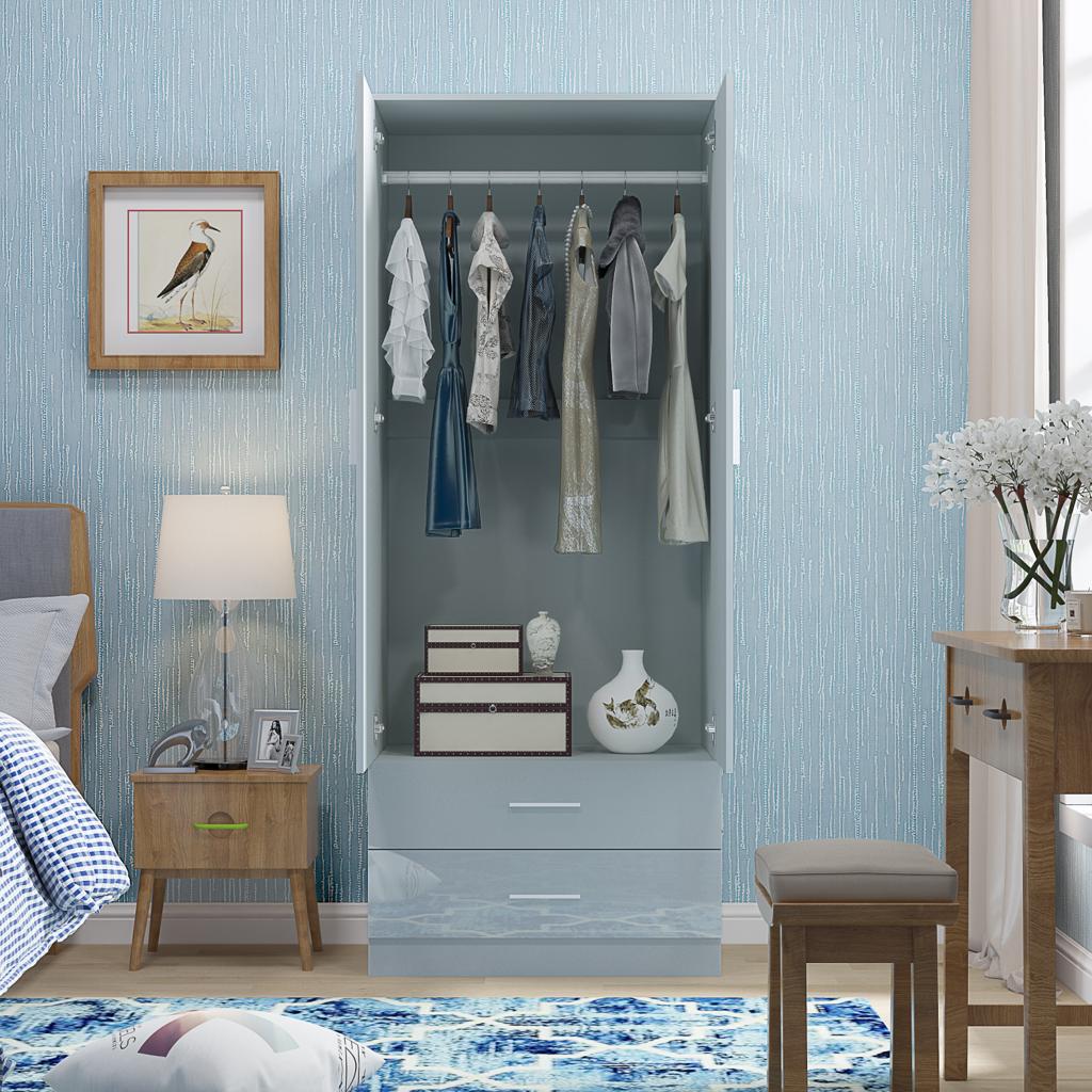 2 door wardrobe with 2 drawers
