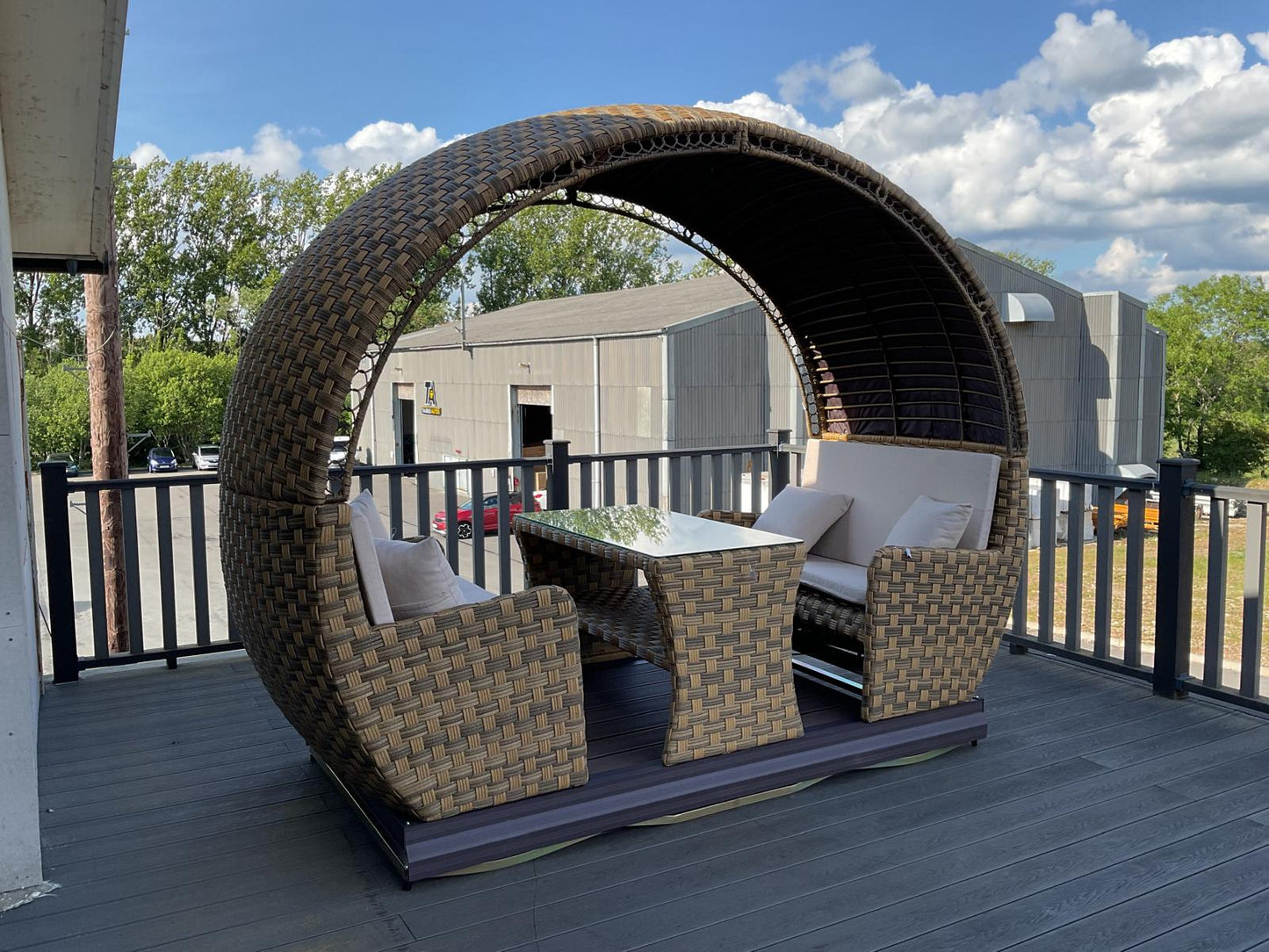 Stetic garden ratten table set