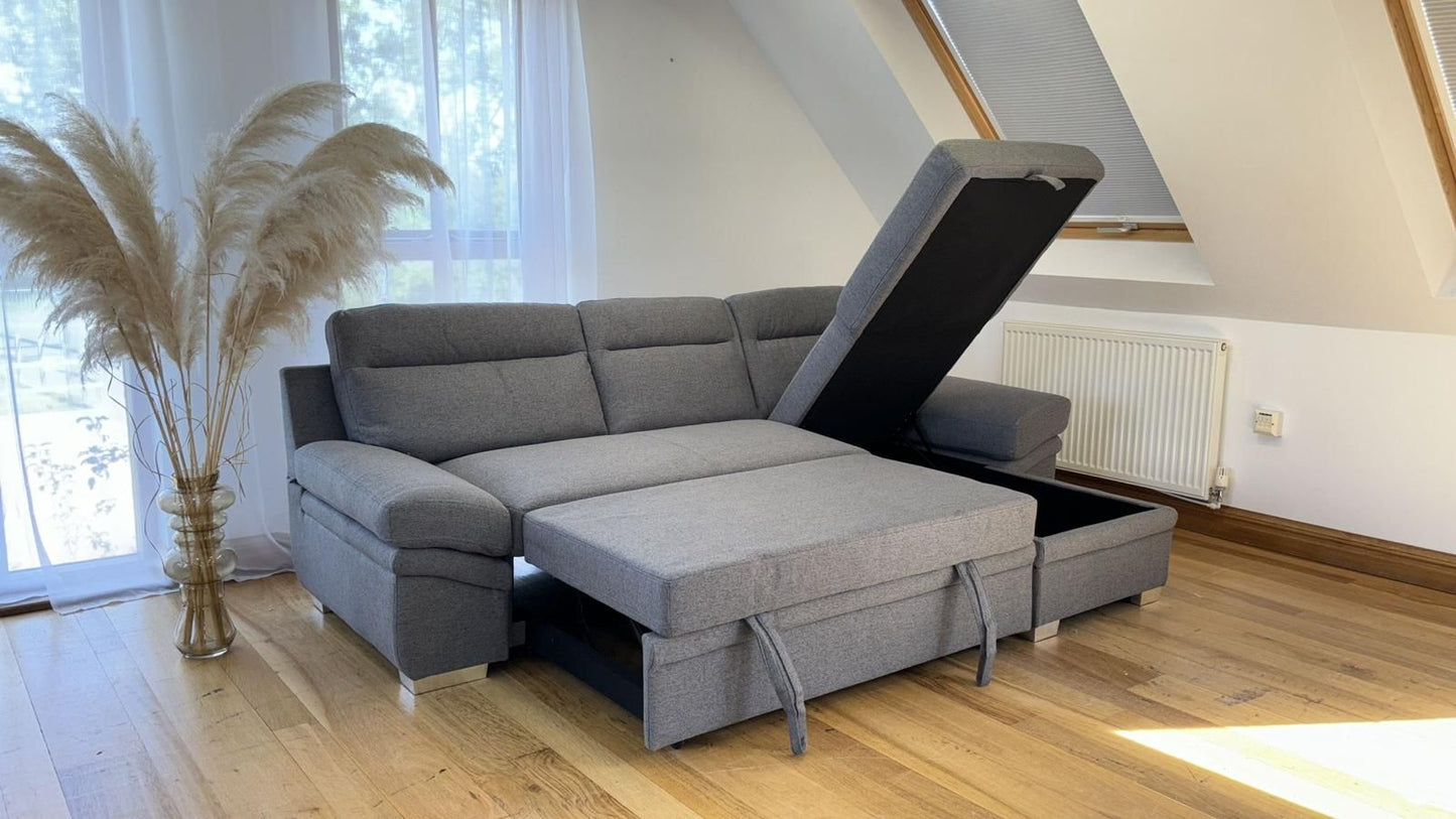 Devon corner sofa bed with storage