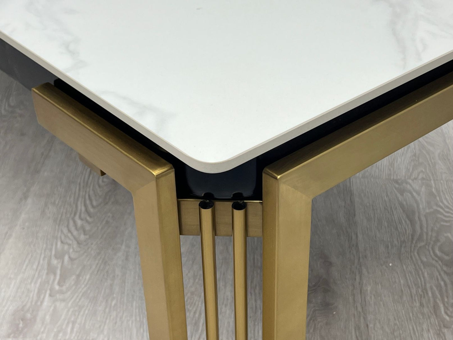 Gold Legs marble effect coffee table