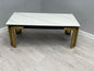 Gold Legs marble effect coffee table