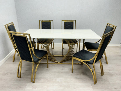 Elma dining set with 4 chair