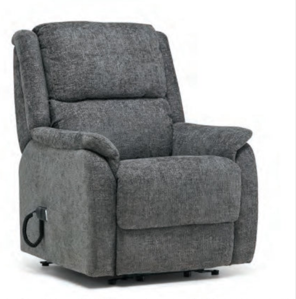Rise and lift fabric recliner