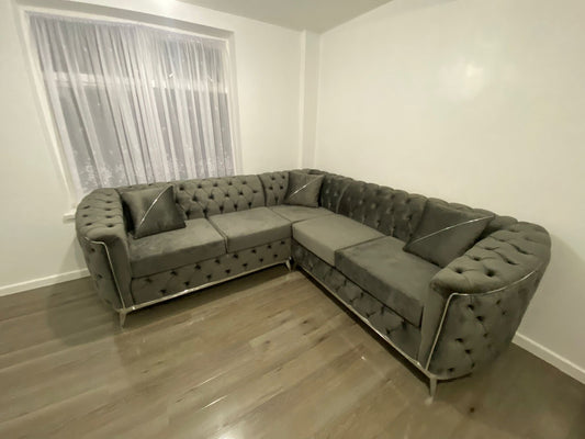 Corner fabric sofa