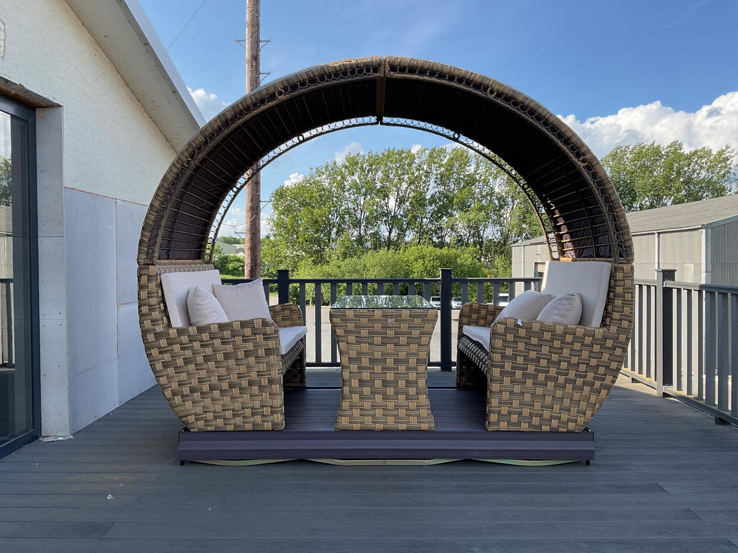 Stetic garden ratten table set