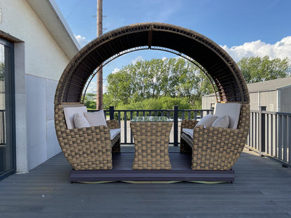 Stetic garden ratten table set