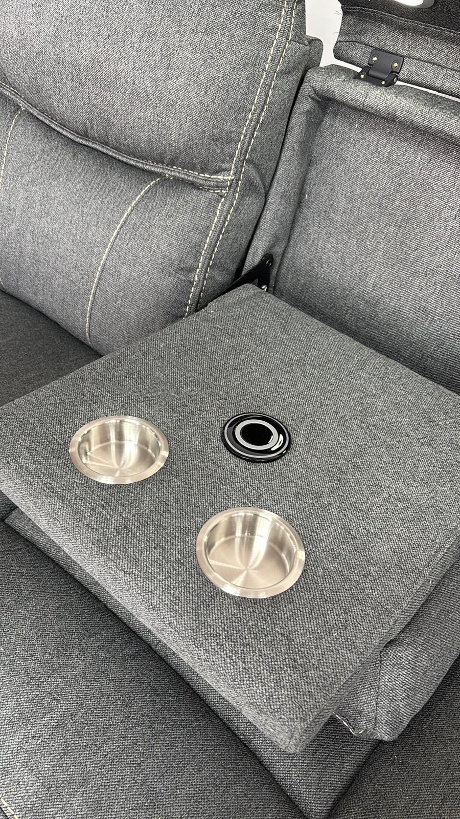Fabric recliner sofa 3+2 with cup holder