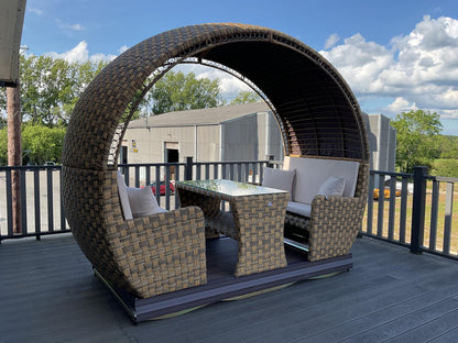 Stetic garden ratten table set