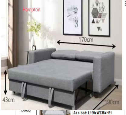 2 seater pull out flip down sofa bed