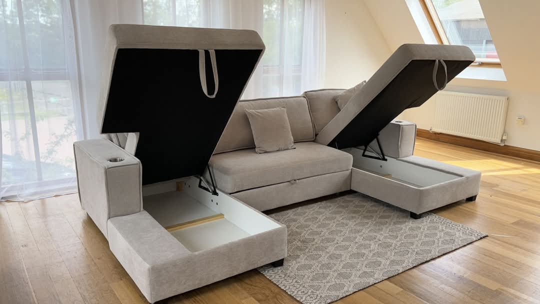 Diana corner sofa bed with storage