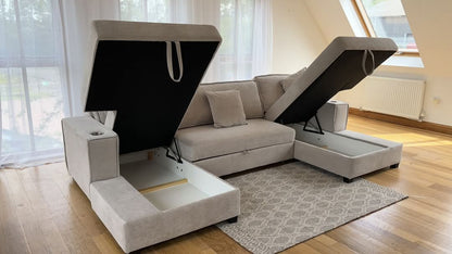 Diana corner sofa bed with storage