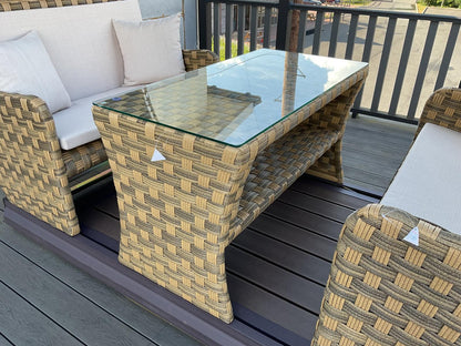 Stetic garden ratten table set