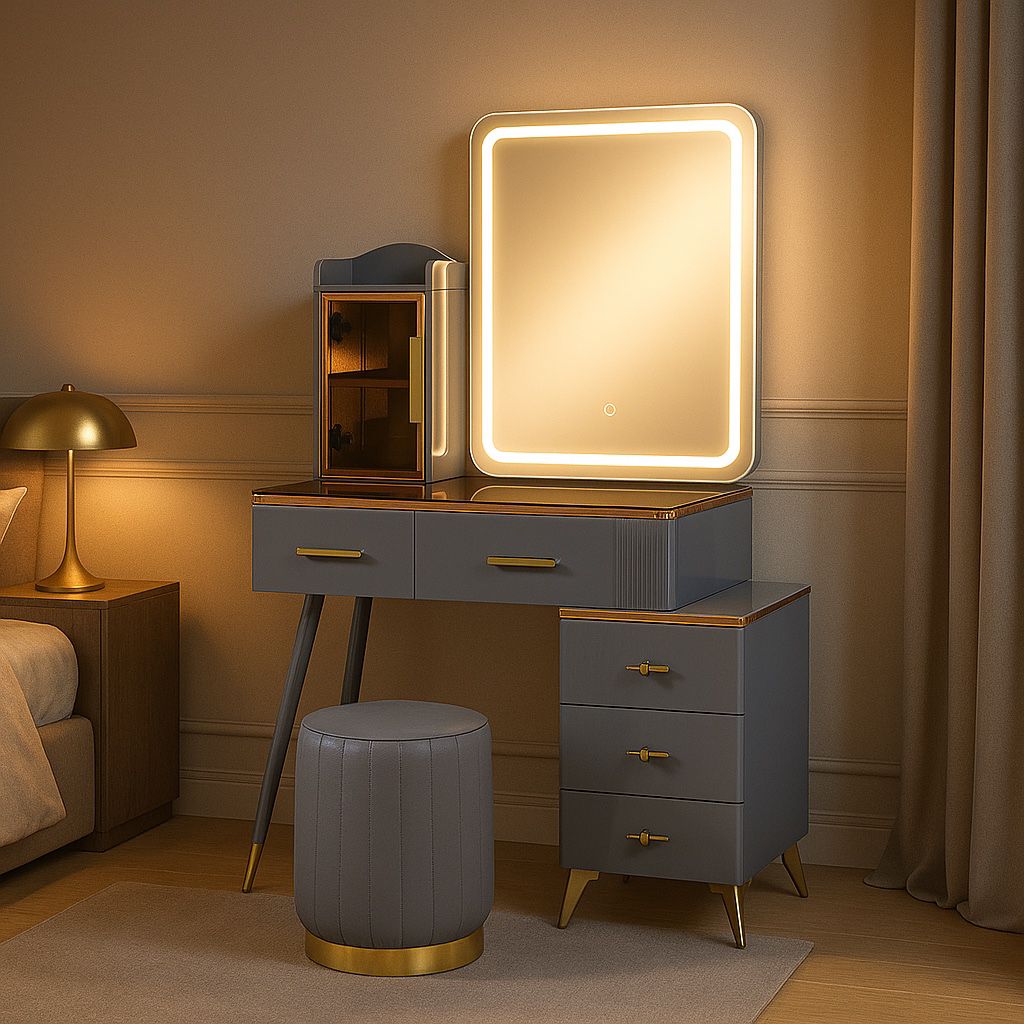 Tenure dressing table with stool