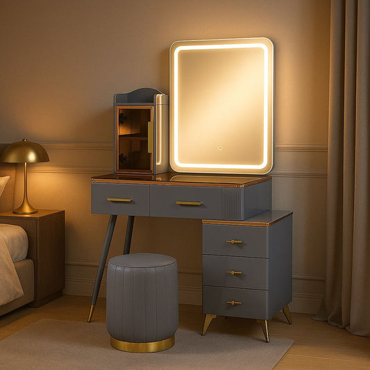 Tenure dressing table with stool