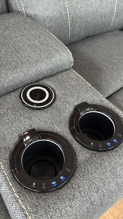 Fabric recliner sofa 3+2 with cup holder