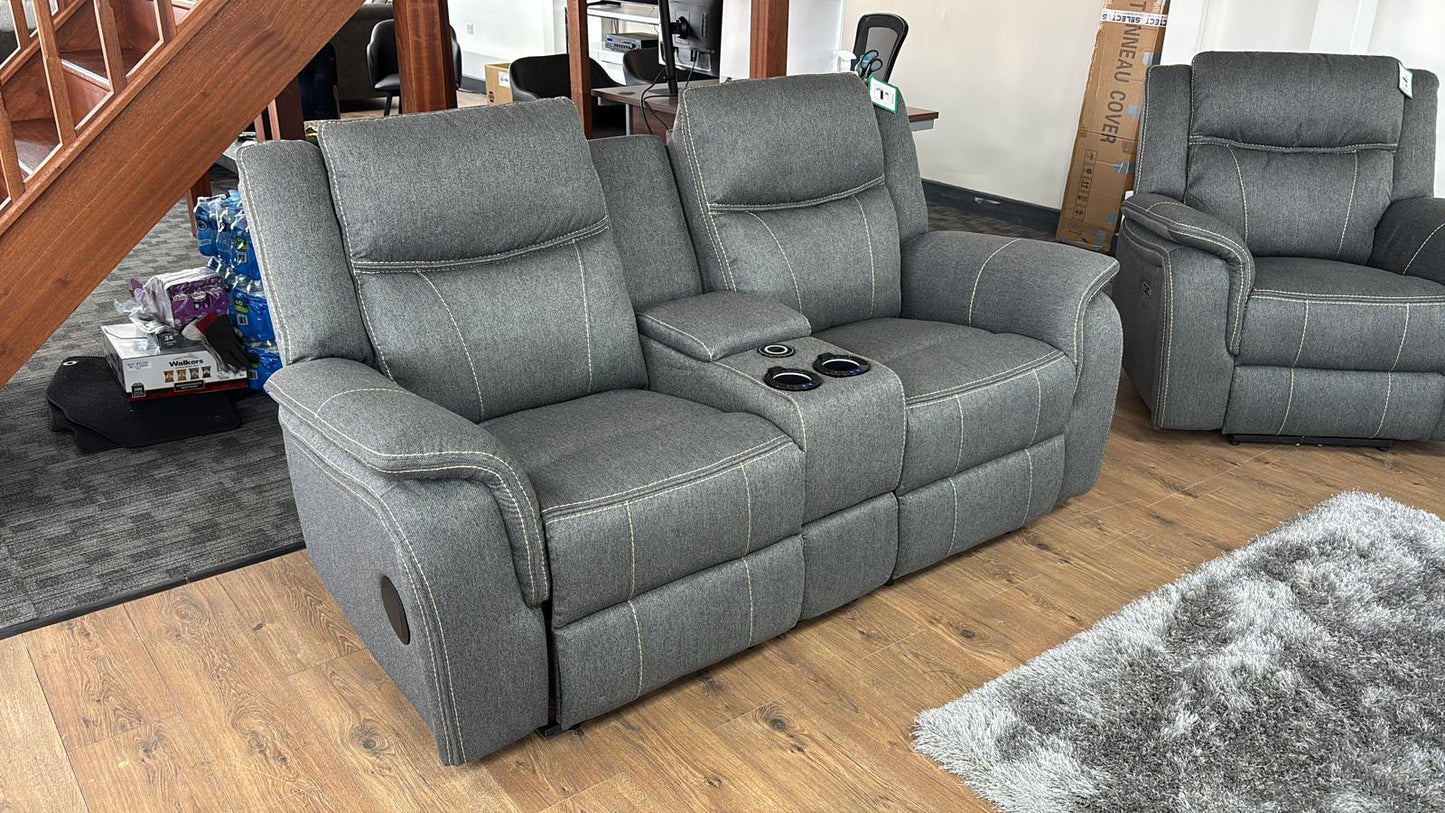 Fabric recliner sofa 3+2 with cup holder