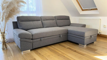 Devon corner sofa bed with storage