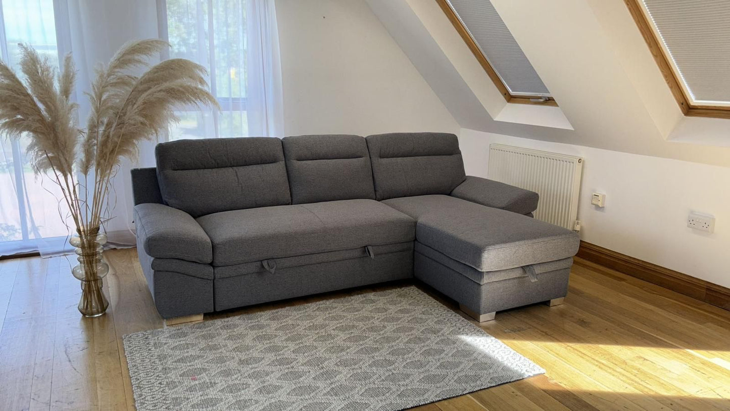 Devon corner sofa bed with storage