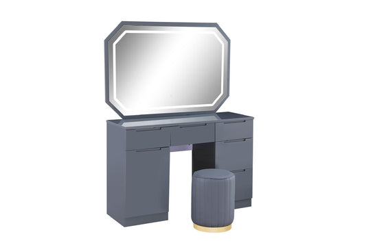 Dressing table with stool and led lights