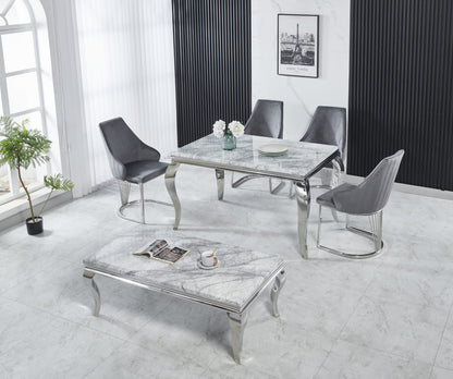 Robel 130 cm dining table with 4 chairs