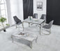 Robel 130 cm dining table with 4 chairs