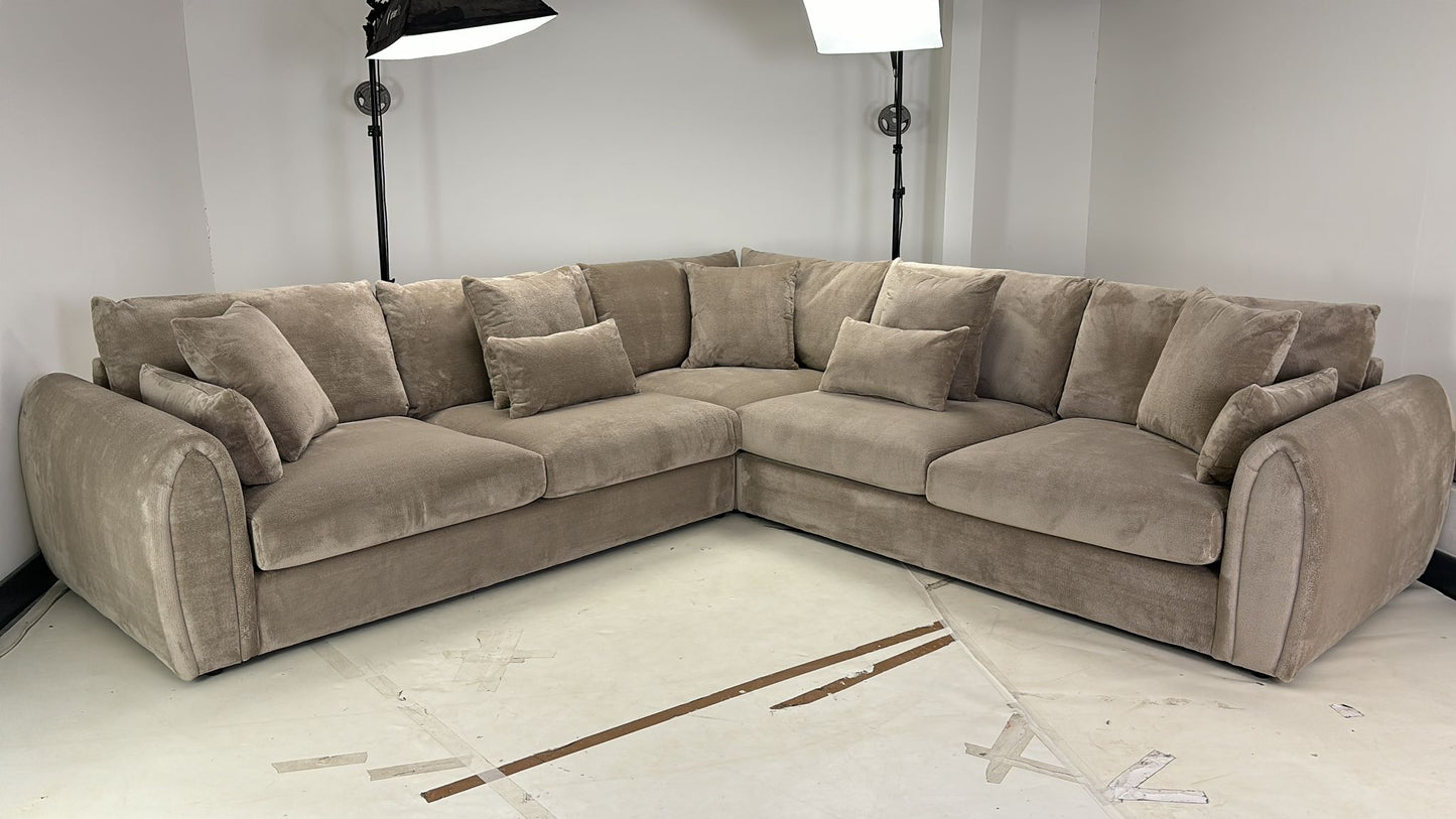 Mink corner sofa