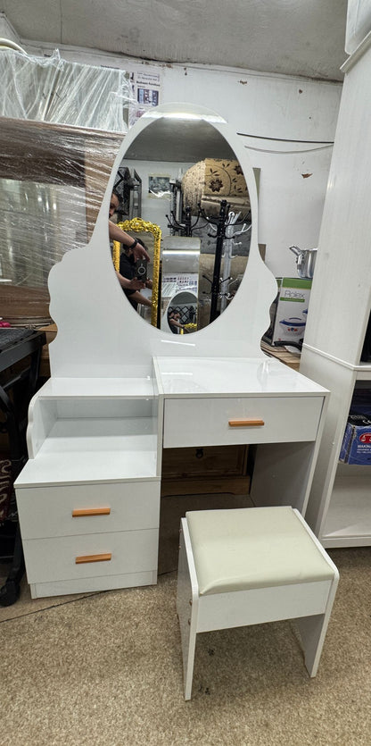 Dressing table with stool