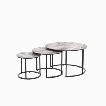 Ceramic table top set of 3 tables