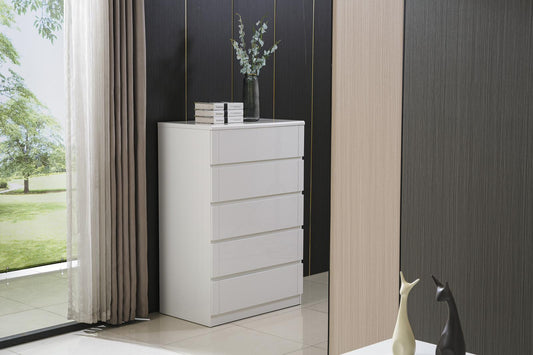 High gloss 5 drawers chest