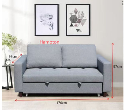 2 seater pull out flip down sofa bed