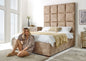 Block double bed frame only