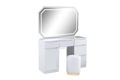 Dressing table with stool and led lights