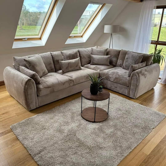 Mink corner sofa