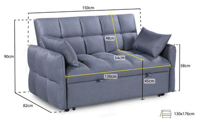 Vivo sofa bed 2 seater pull out